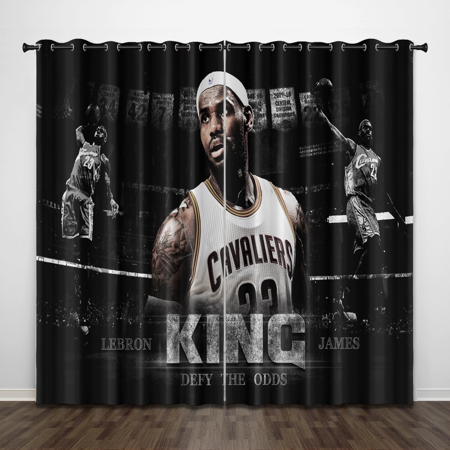 2024 NEW LeBron James LBJ Curtains Pattern Blackout Window Drapes