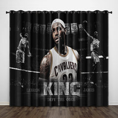 2024 NEW LeBron James LBJ Curtains Pattern Blackout Window Drapes