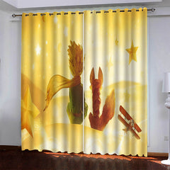 2024 NEW Le Petit Prince Pattern Curtains Blackout Window Drapes