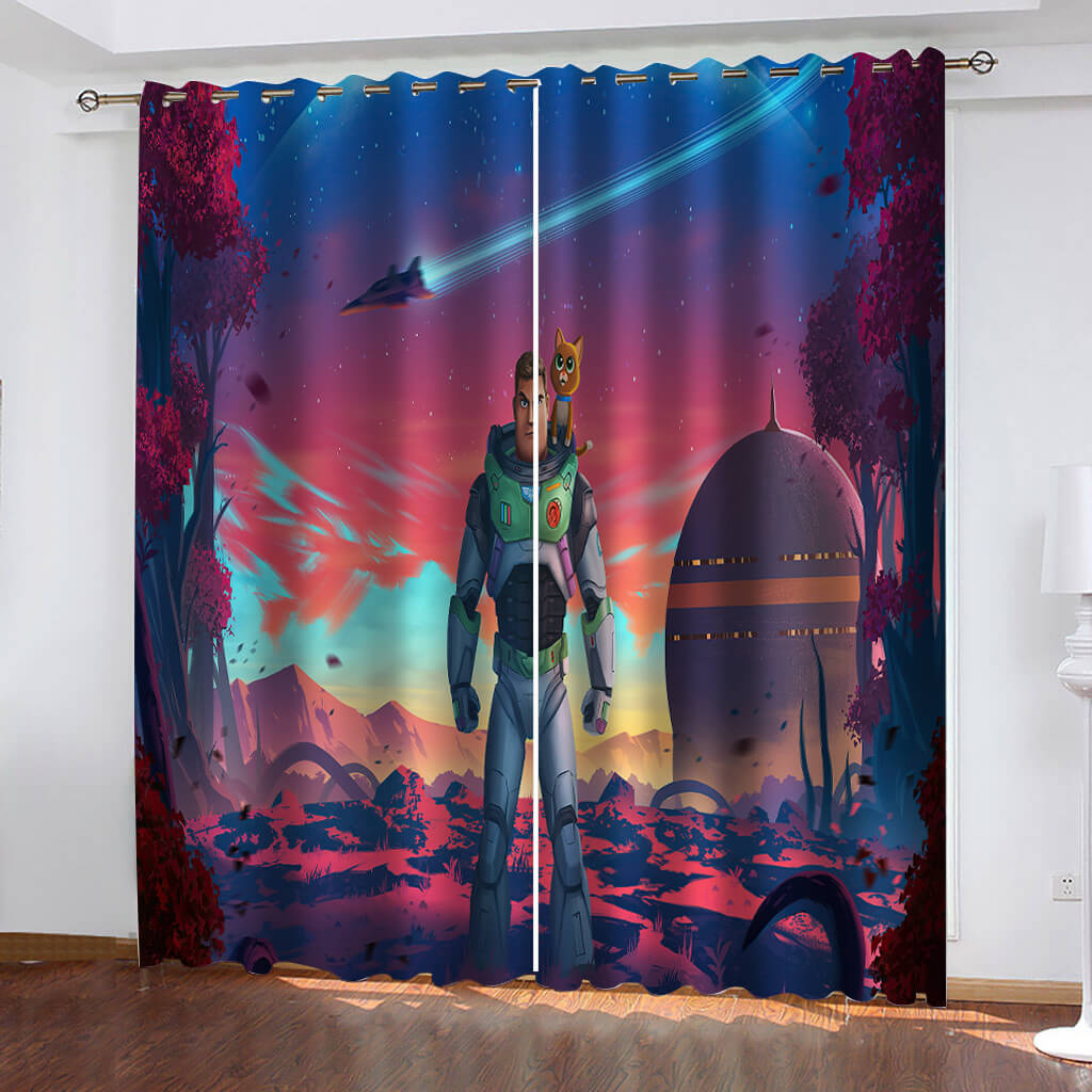 2024 NEW Lightyear Curtains Cosplay Blackout Window Drapes