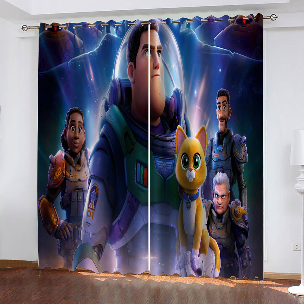 2024 NEW Lightyear Curtains Cosplay Blackout Window Drapes