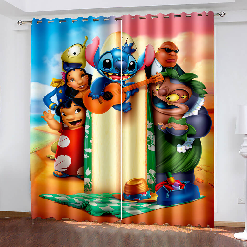 2025 NEW Lilo & Stitch 2 Curtains Blackout Window Drapes