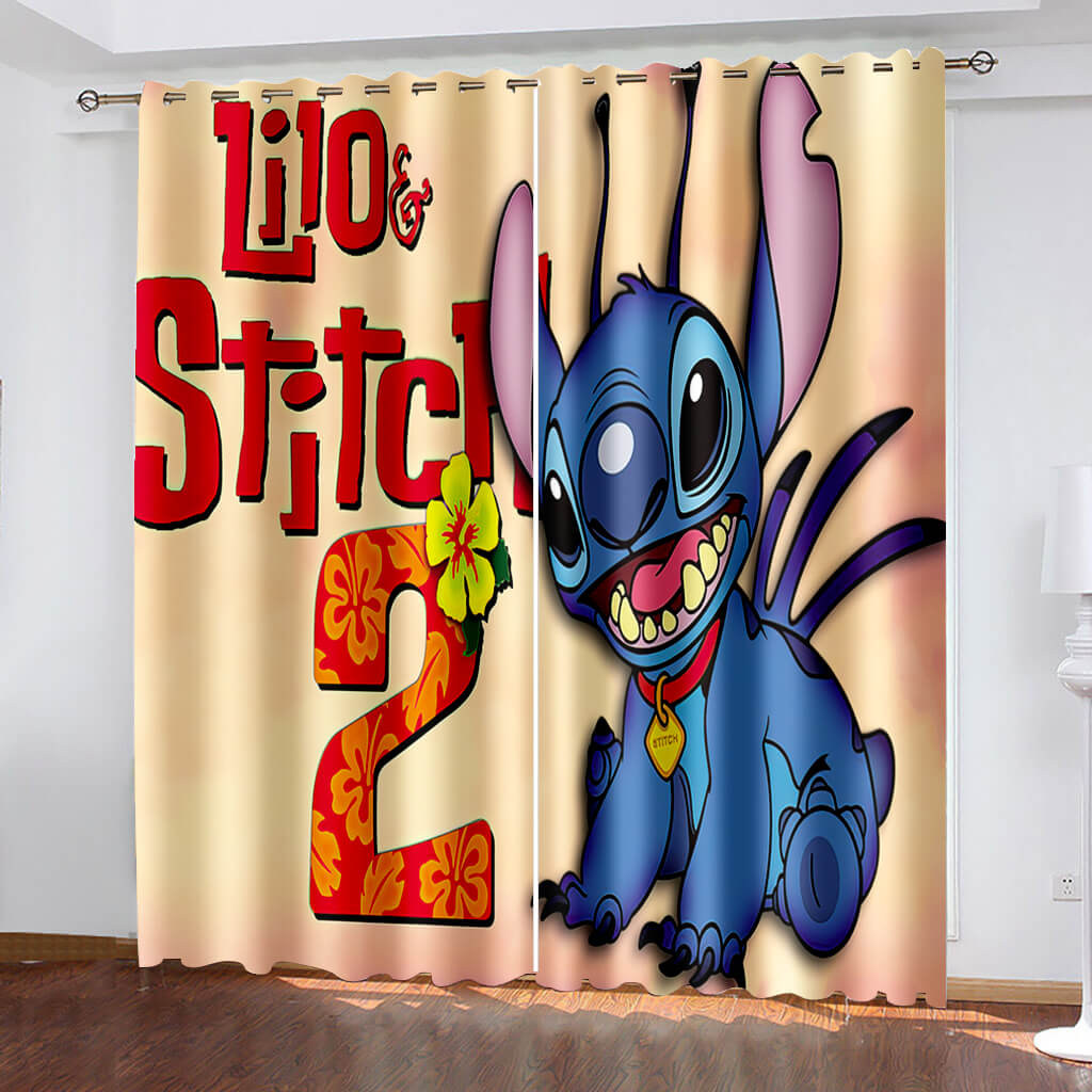 2025 NEW Lilo & Stitch 2 Curtains Blackout Window Drapes