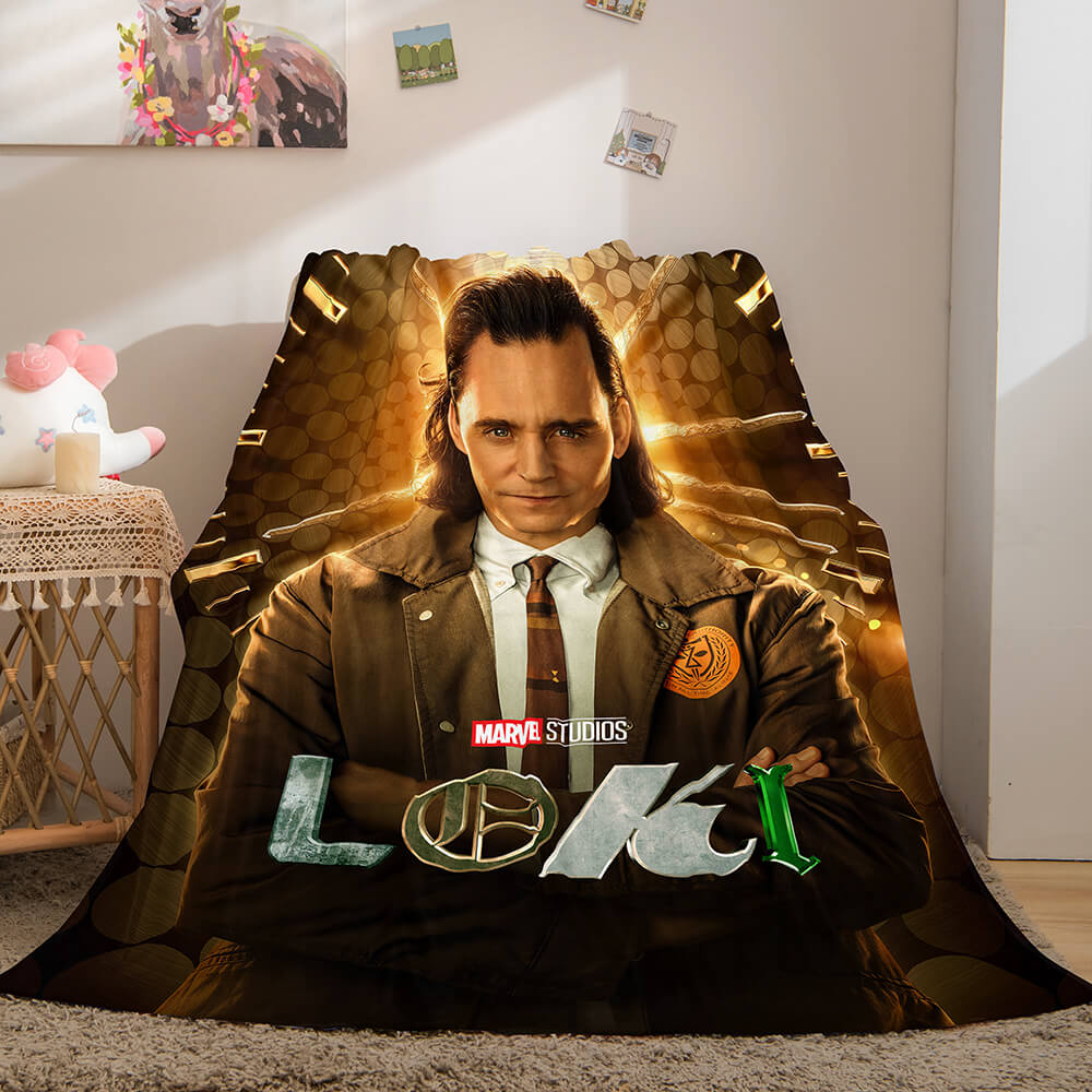 2024 NEW Loki Cosplay Blanket Flannel Throw Blanket Micro Fleece Plush Covers