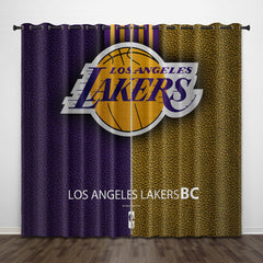 2025 NEW Los Angeles Lakers Curtains Pattern Blackout Window Drapes