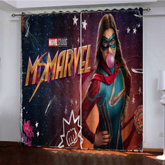 2025 NEW MS MARVEL Curtains Pattern Blackout Window Drapes