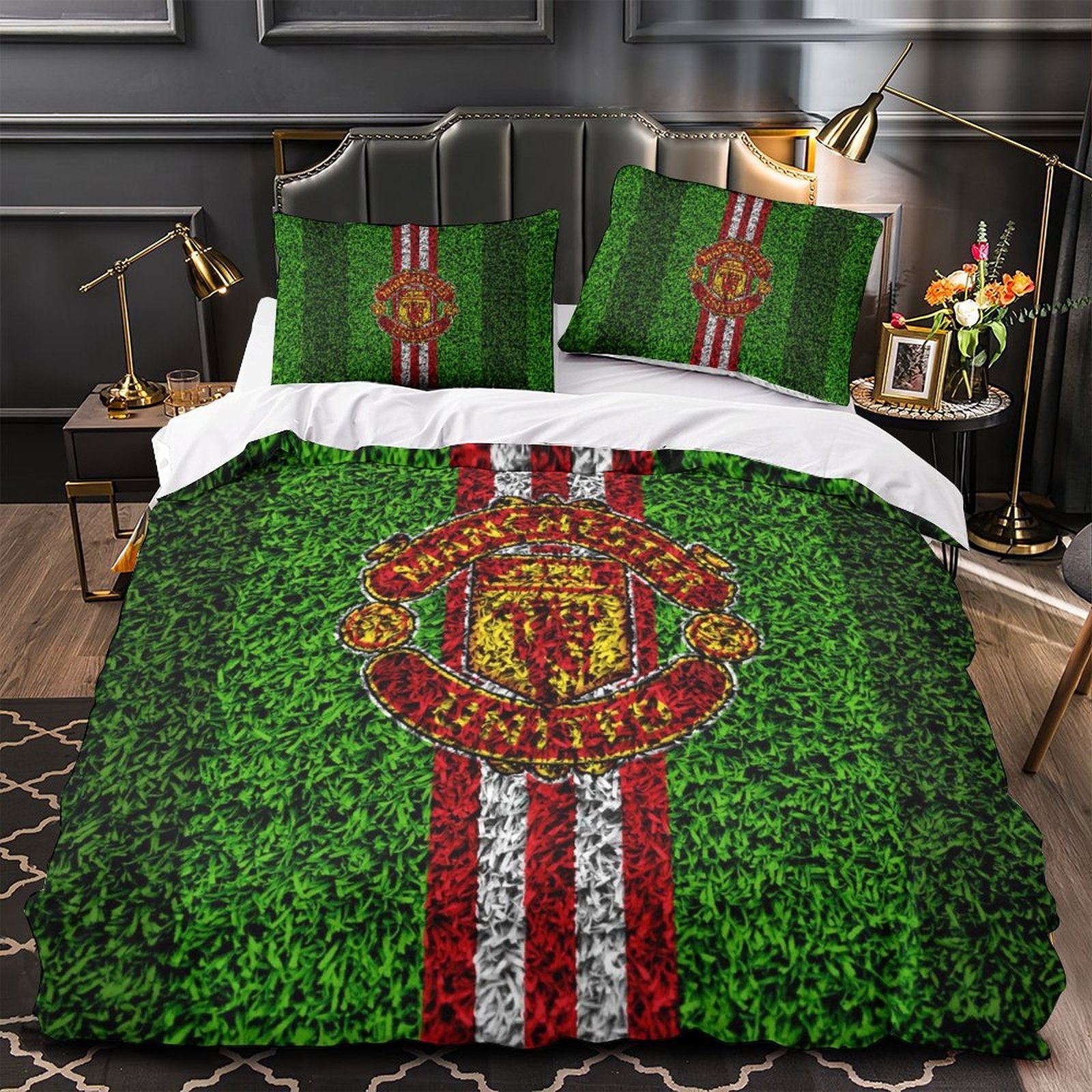 2024 NEW Manchester United Football Club Bedding Set Quilt Cover Without Filler