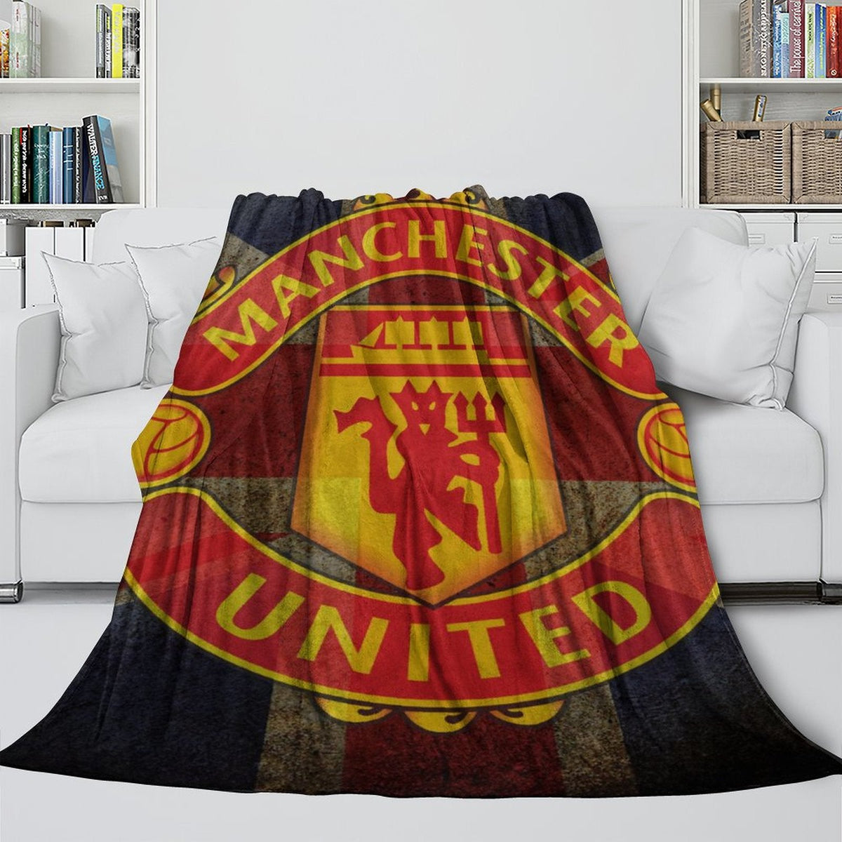 2024 NEW Manchester United Football Club Blanket Flannel Throw Room Decoration