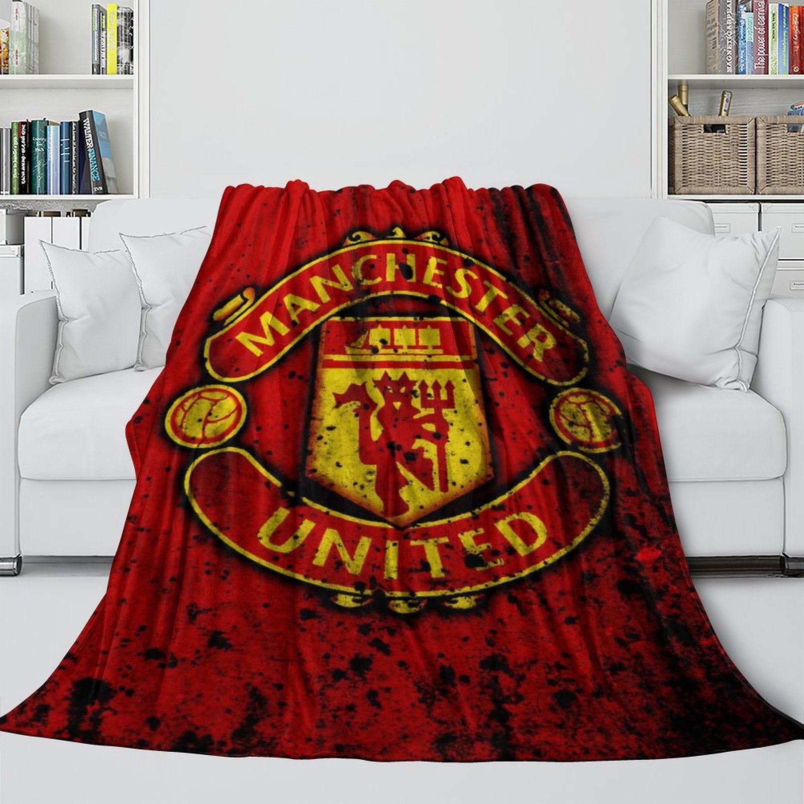 2024 NEW Manchester United Football Club Blanket Flannel Throw Room Decoration