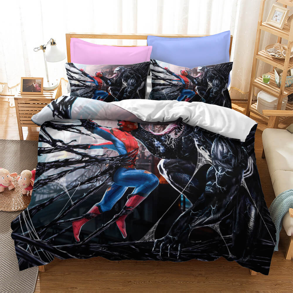 2024 NEW Marvel Spiderman Pattern Bedding Set Kids Quilt Covers