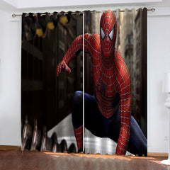 2024 NEW Marvel Spiderman Curtains Blackout Window Treatments Drapes for Room Decor