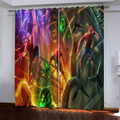 2024 NEW Marvel Superhero Spiderman Pattern Curtains Blackout Window Drapes