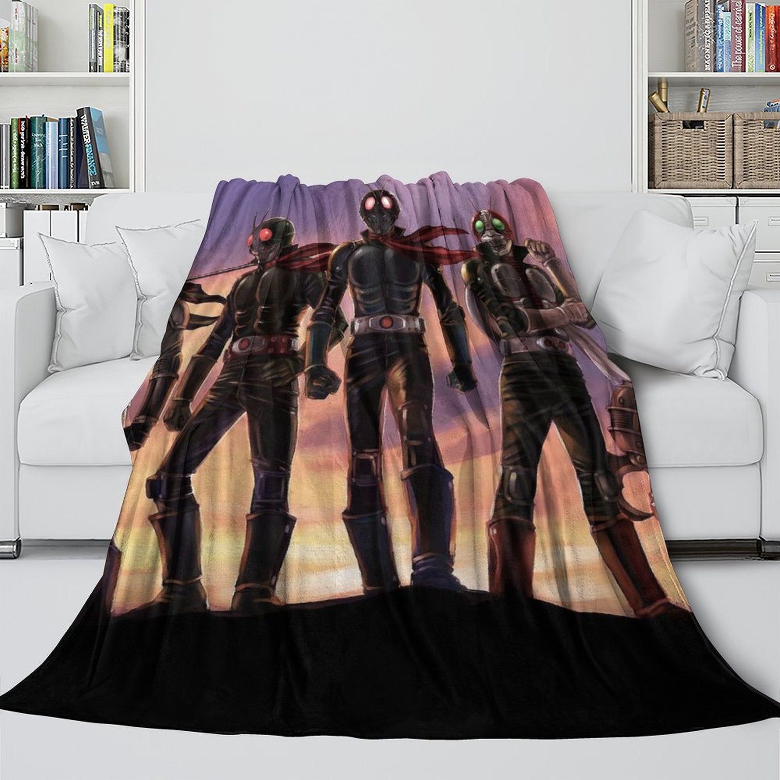 2024 NEW Masked Rider Blanket Flannel Throw Room Decoration