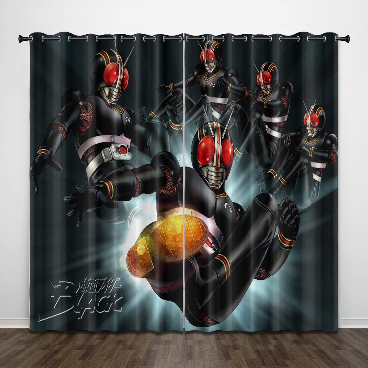 2024 NEW Masked Rider Curtains Pattern Blackout Window Drapes