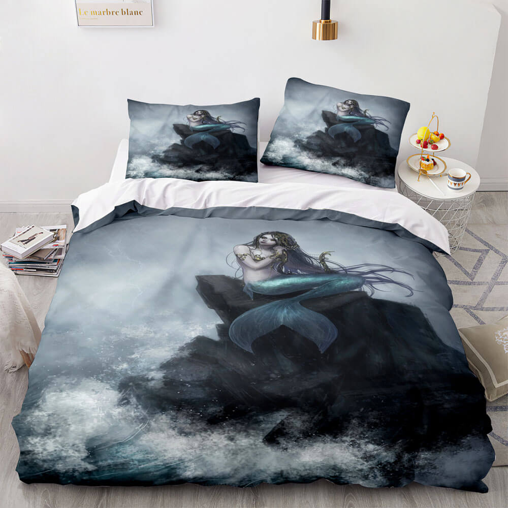 2024 NEW Mermaid Cosplay Bedding Set Kids Quilt Cover
