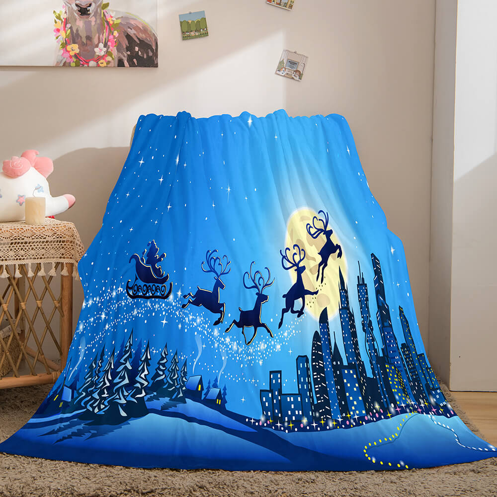 2024 NEW Merry Christmas Flannel Fleece Throw Cosplay Blanket