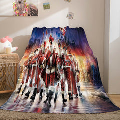 2024 NEW Merry Christmas Flannel Fleece Throw Cosplay Blanket