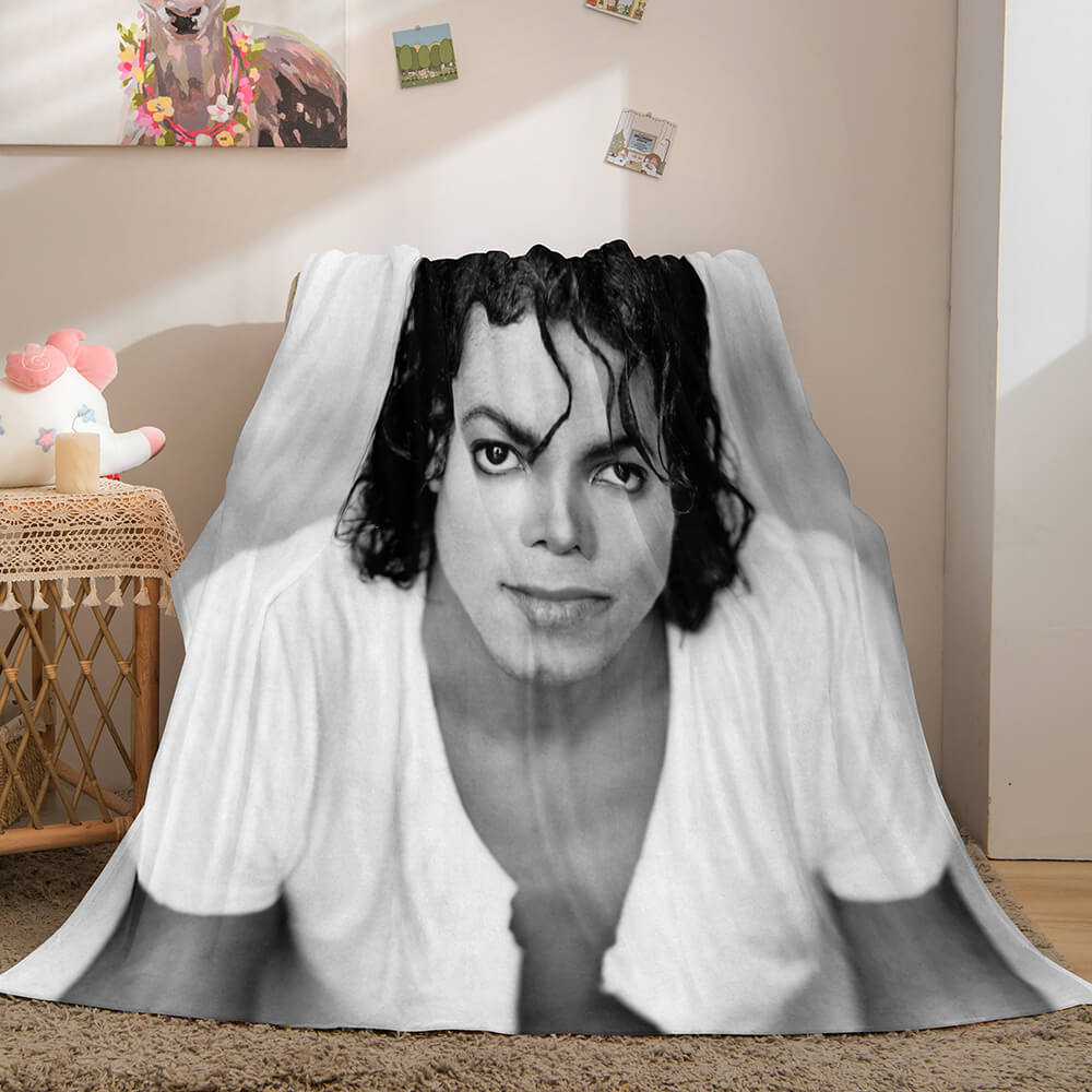 2024 NEW Michael Jackson Flannel Throw Blanket Micro Fleece Plush Covers Blanket