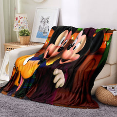 2024 NEW Mickey Mouse Blanket Flannel Throw Room Decoration