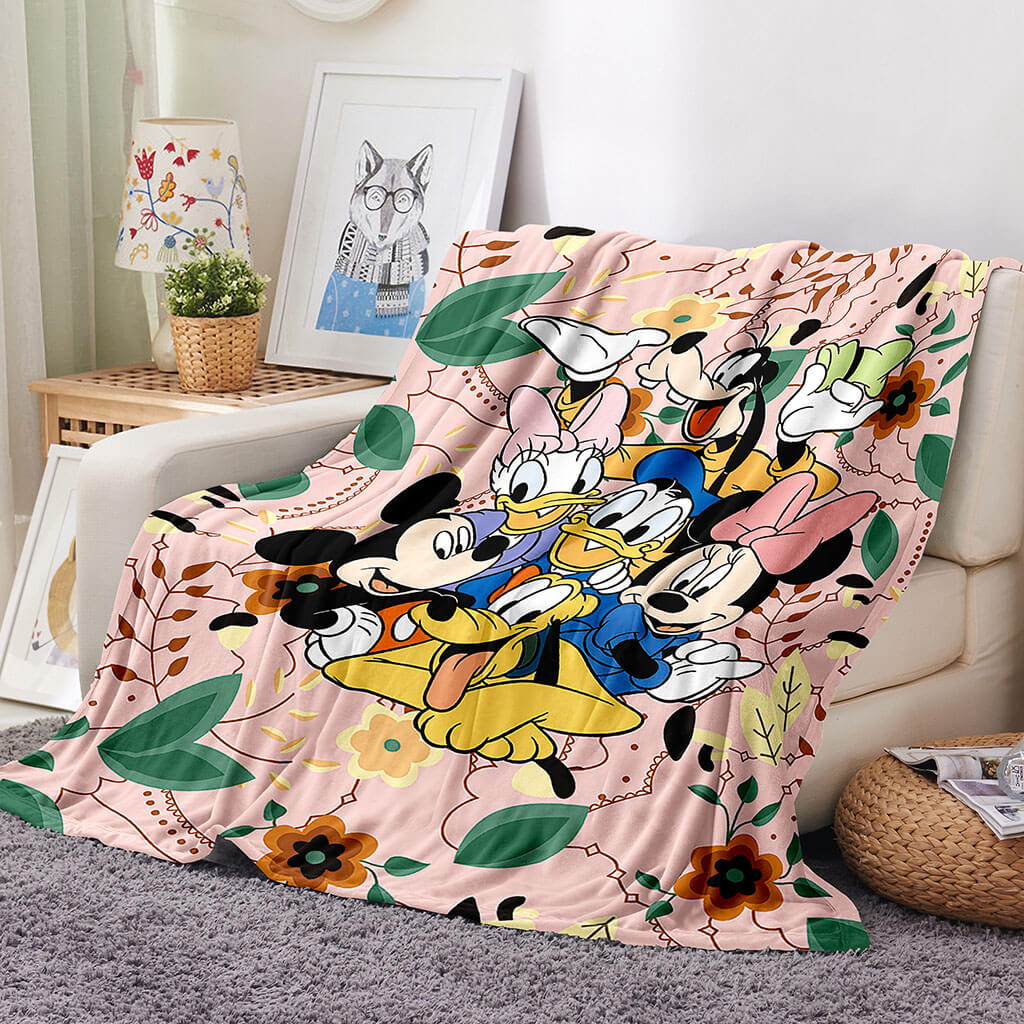 2024 NEW Mickey Mouse Donald Duck Blanket Flannel Fleece Throw Cosplay Blanket