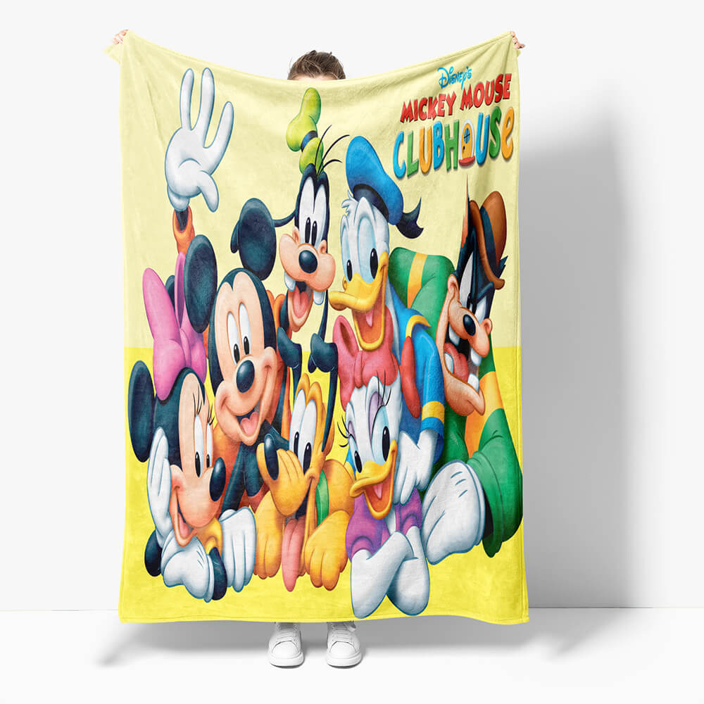 2024 NEW Mickey Mouse Minnie Mouse Flannel Fleece Throw Blanket