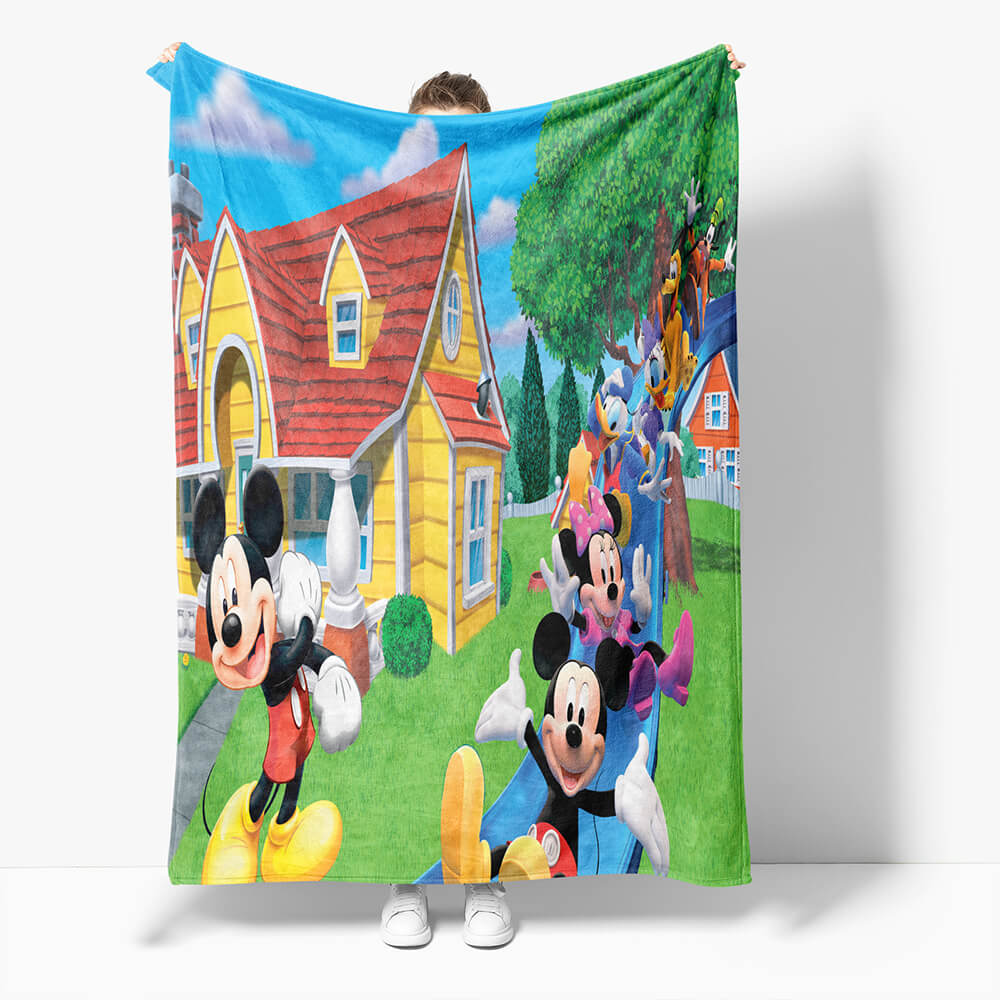 2024 NEW Mickey Mouse Minnie Mouse Flannel Fleece Throw Blanket