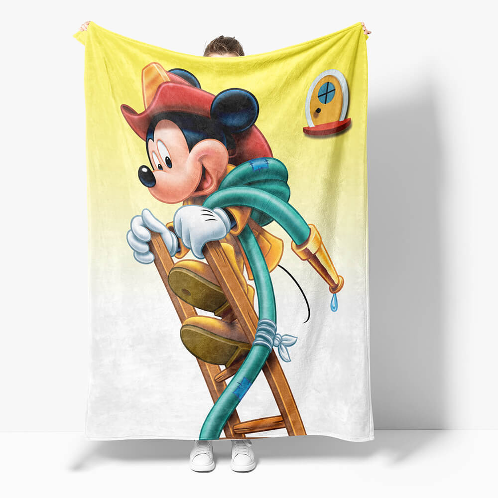 2024 NEW Mickey Mouse Minnie Mouse Flannel Fleece Throw Cosplay Blanket Set