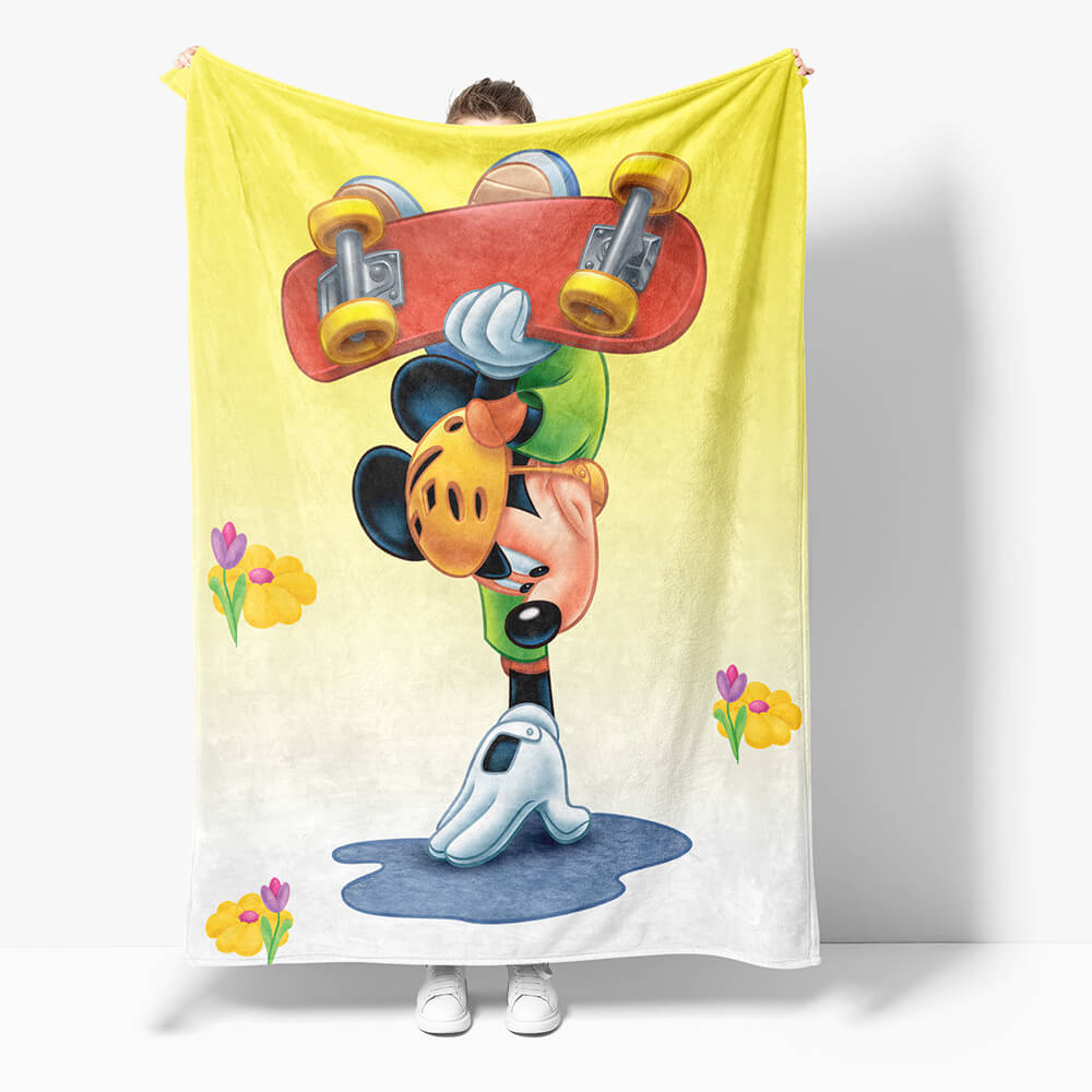 2024 NEW Mickey Mouse Minnie Mouse Flannel Fleece Throw Cosplay Blanket Set