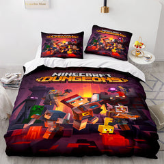 2024 NEW Minecraft Cosplay Bedding Set Kids Quilt Cover