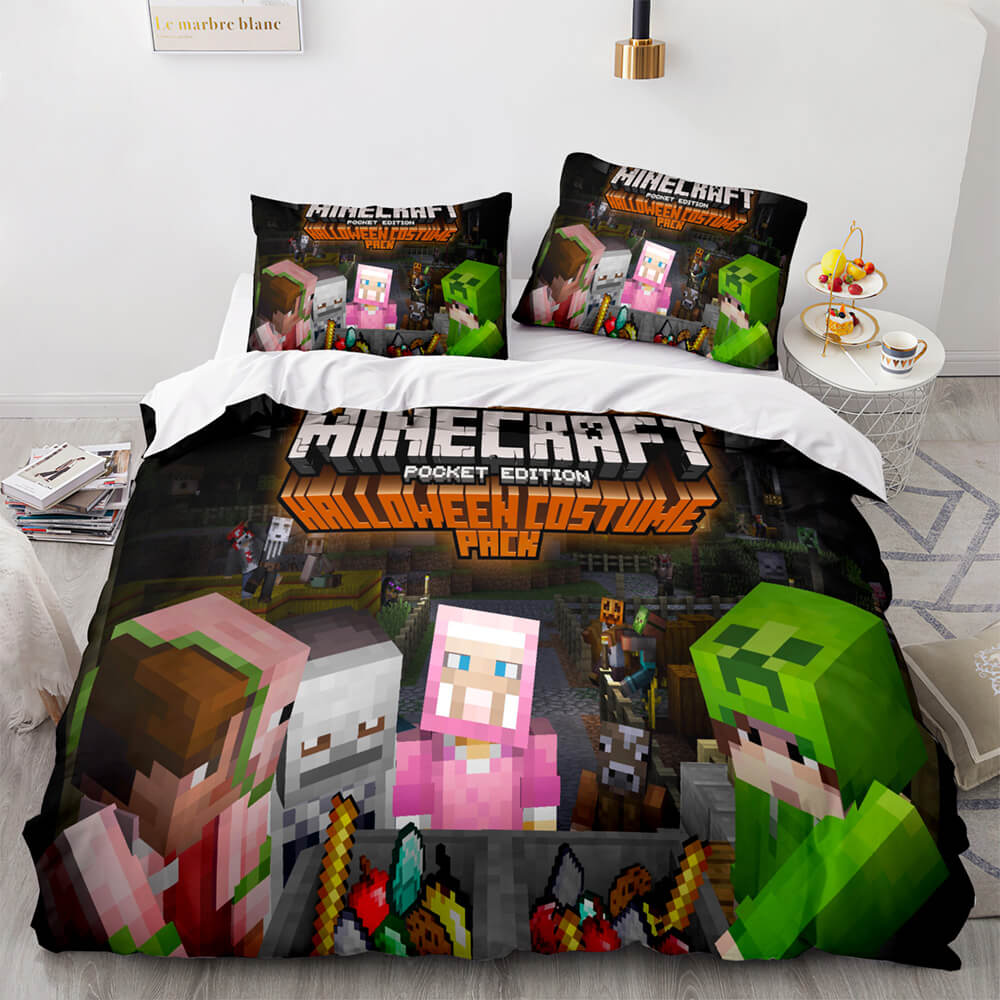 2024 NEW Minecraft Cosplay Bedding Set Kids Quilt Cover