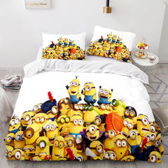 2024 NEW Minions Pattern Cosplay Bedding Set Quilt Cover