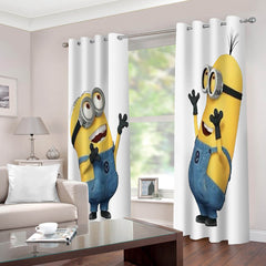 2024 NEW Minions Curtains 2 Panels Blackout Window Drapes for Room Decoration