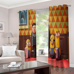 2024 NEW Minions The Rise of Gru Curtains 2 Panels Blackout Window Drapes