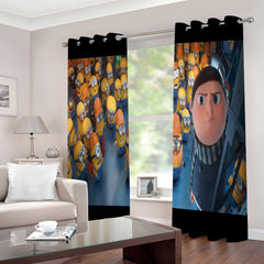2024 NEW Minions The Rise of Gru Curtains Cosplay Blackout Window Drapes