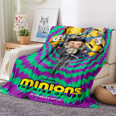 2024 NEW Minions The Rise of Gru Flannel Fleece Blanket Throw Cosplay Blankets