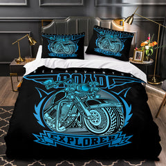 2024 NEW Motorcycles Pattern Bedding Set Quilt Cover Without Filler