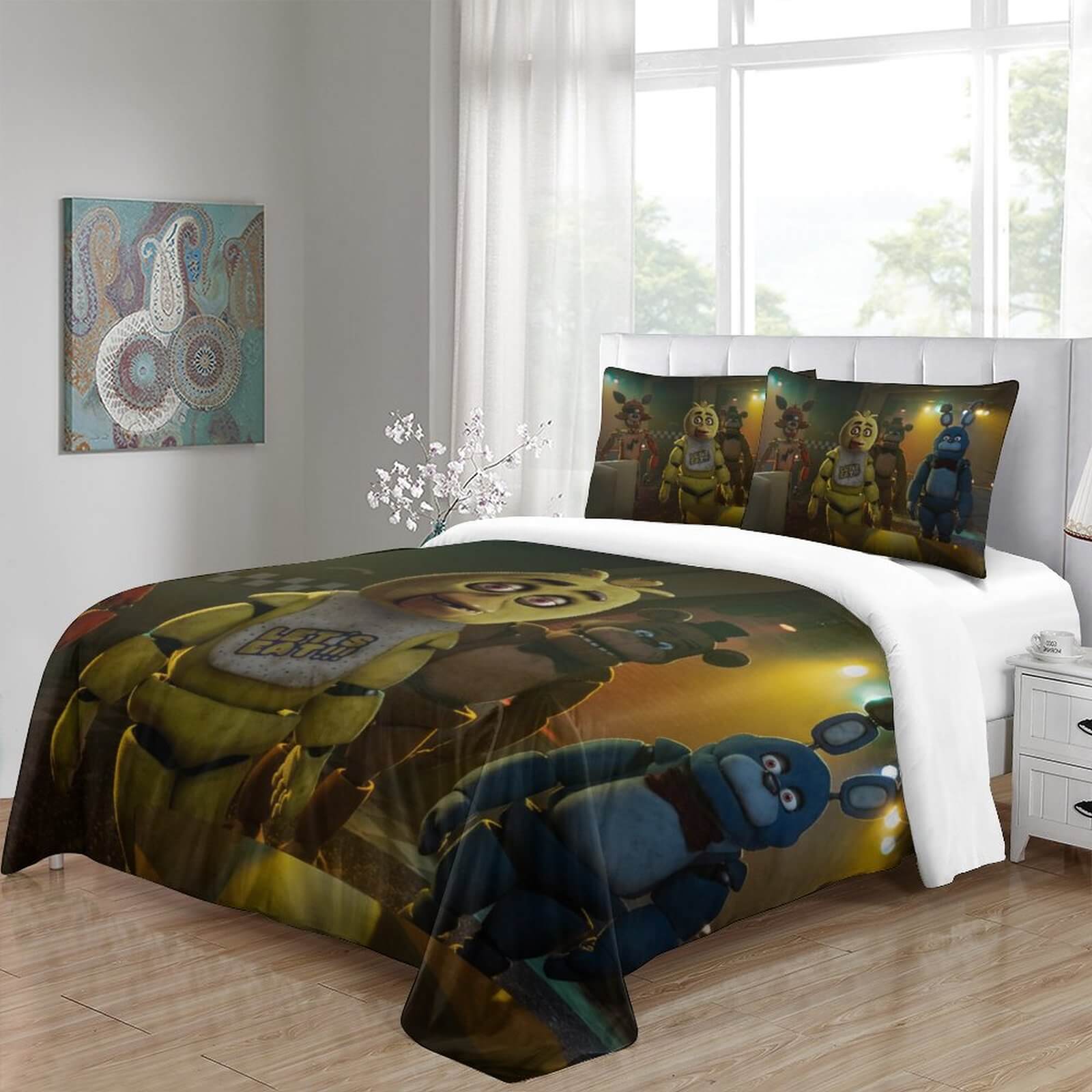 2024 NEW Movie Five Nights At Freddys Bedding Set Quilt Duvet Cover Without Filler