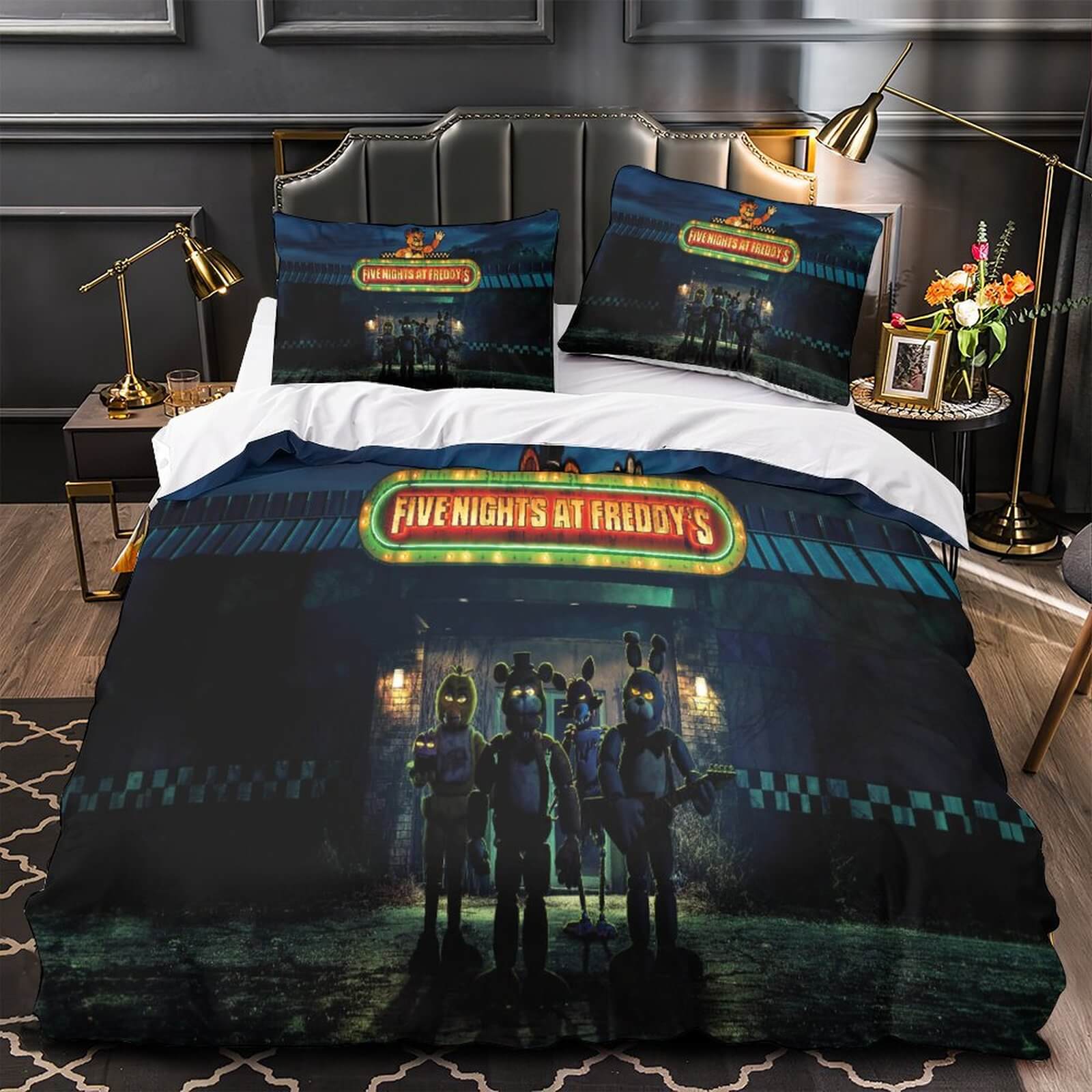 2024 NEW Movie Five Nights At Freddys Bedding Set Quilt Duvet Cover Without Filler