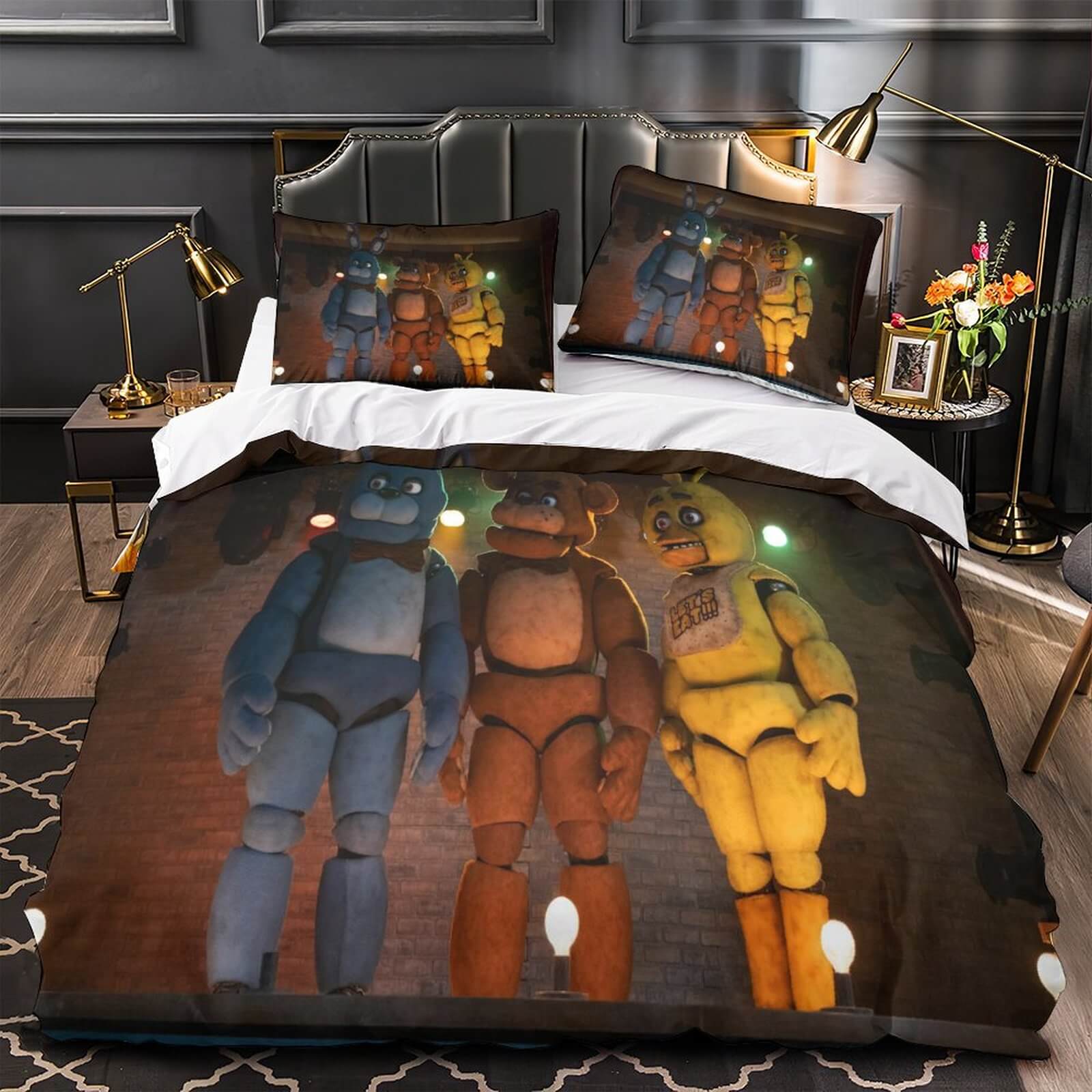 2024 NEW Movie Five Nights At Freddys Bedding Set Quilt Duvet Cover Without Filler