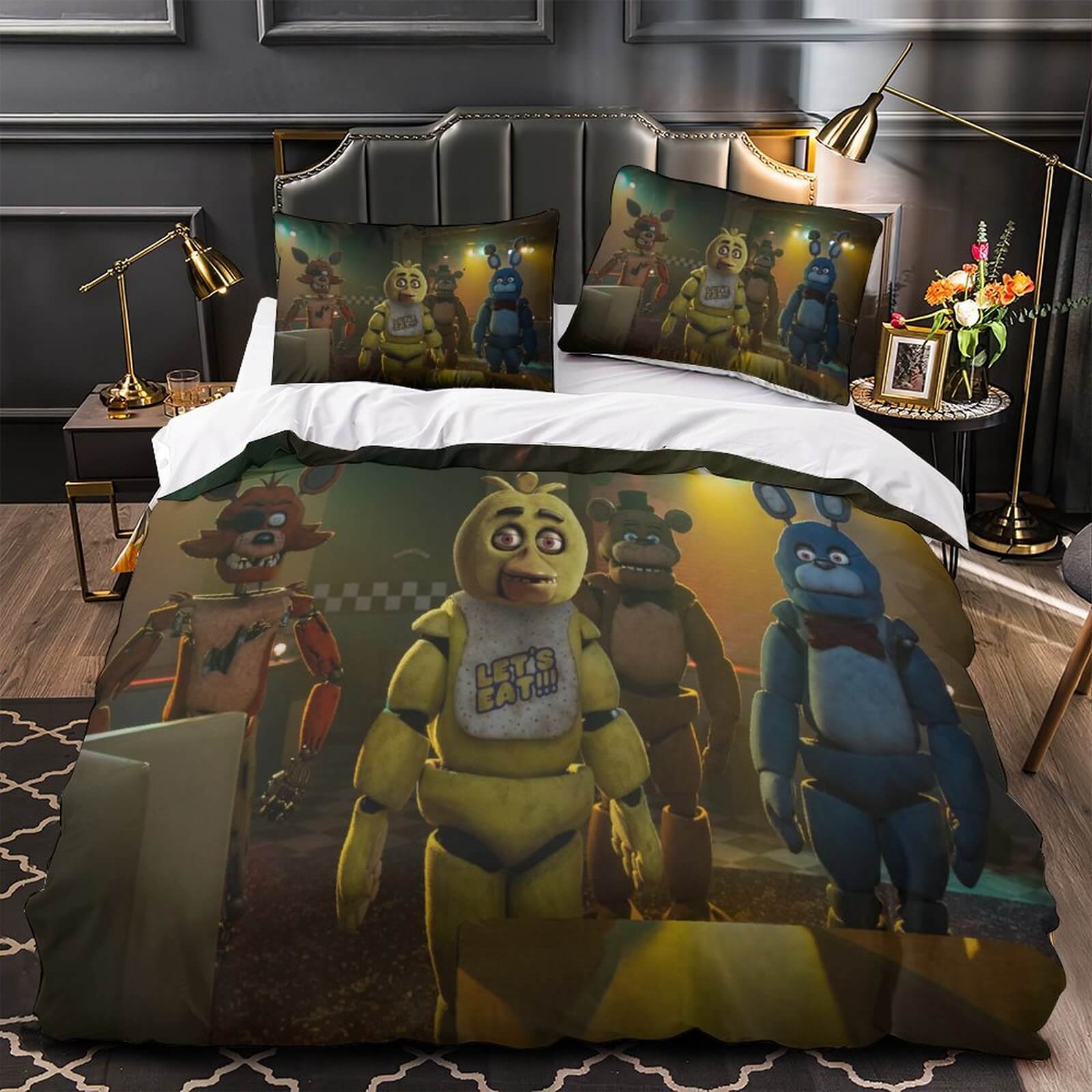 2024 NEW Movie Five Nights At Freddys Bedding Set Quilt Duvet Cover Without Filler