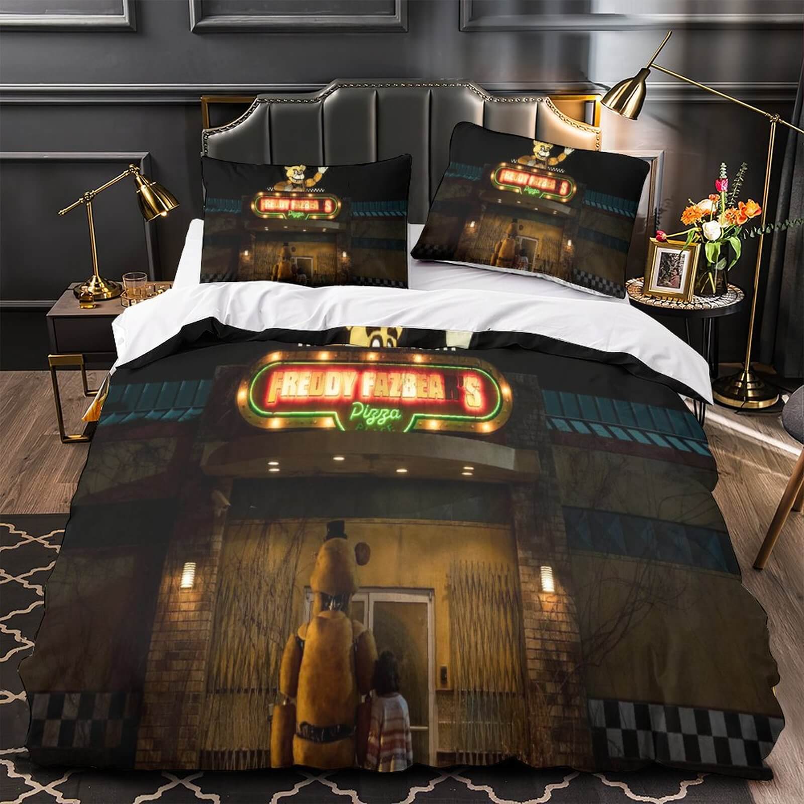 2024 NEW Movie Five Nights At Freddys Bedding Set Quilt Duvet Cover Without Filler