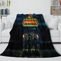 2024 NEW Movie Five Nights At Freddys Blanket Flannel Fleece Throw Room Decoration