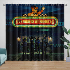 2024 NEW Movie Five Nights At Freddys Curtains Pattern Blackout Window Drapes