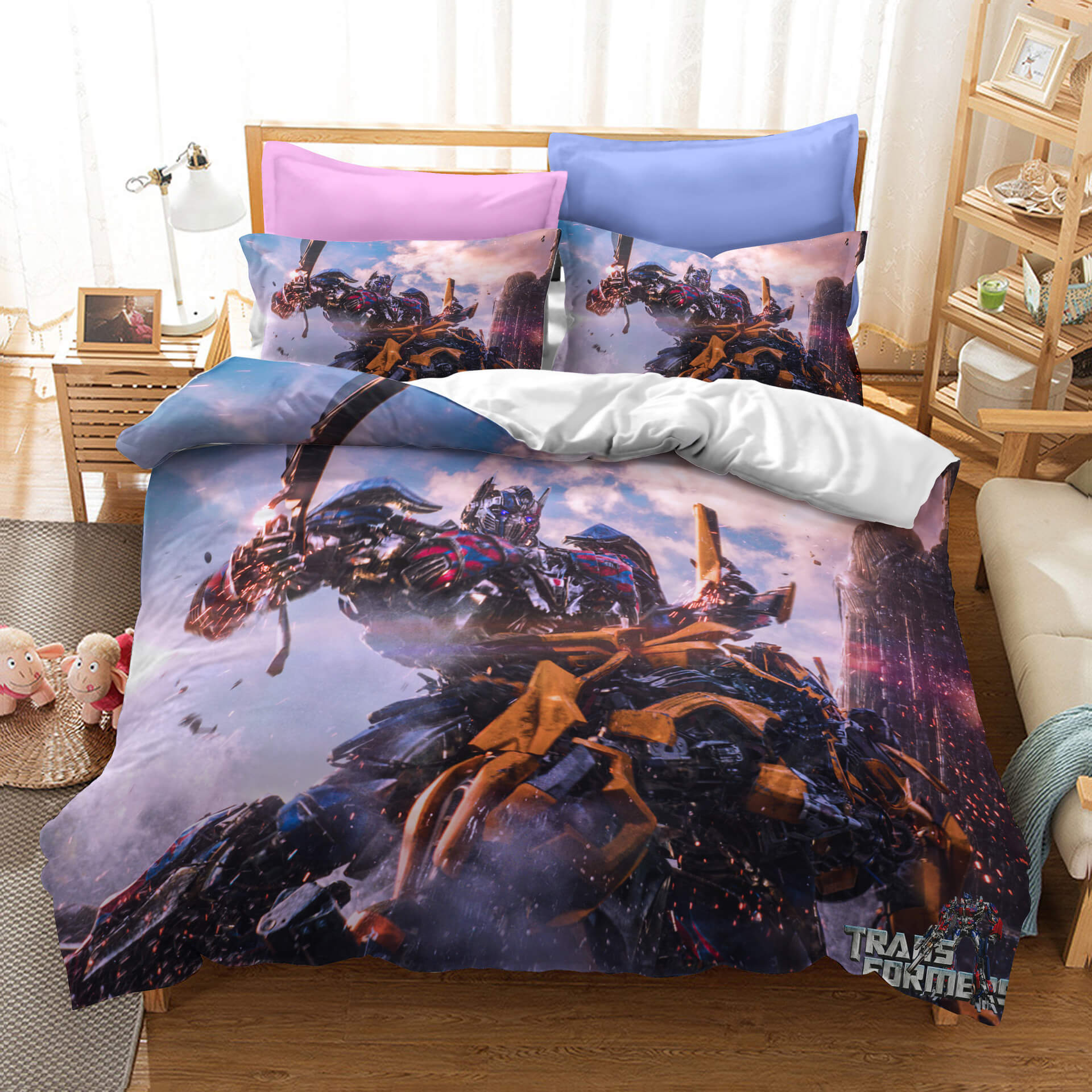 2024 NEW Movie Transformers Optimus Prime Bedding Sets Quilt Cover Without Filler