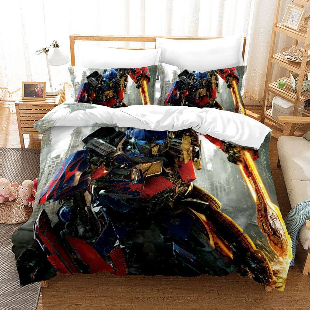 2024 NEW Movie Transformers Optimus Prime Bedding Sets Quilt Cover Without Filler
