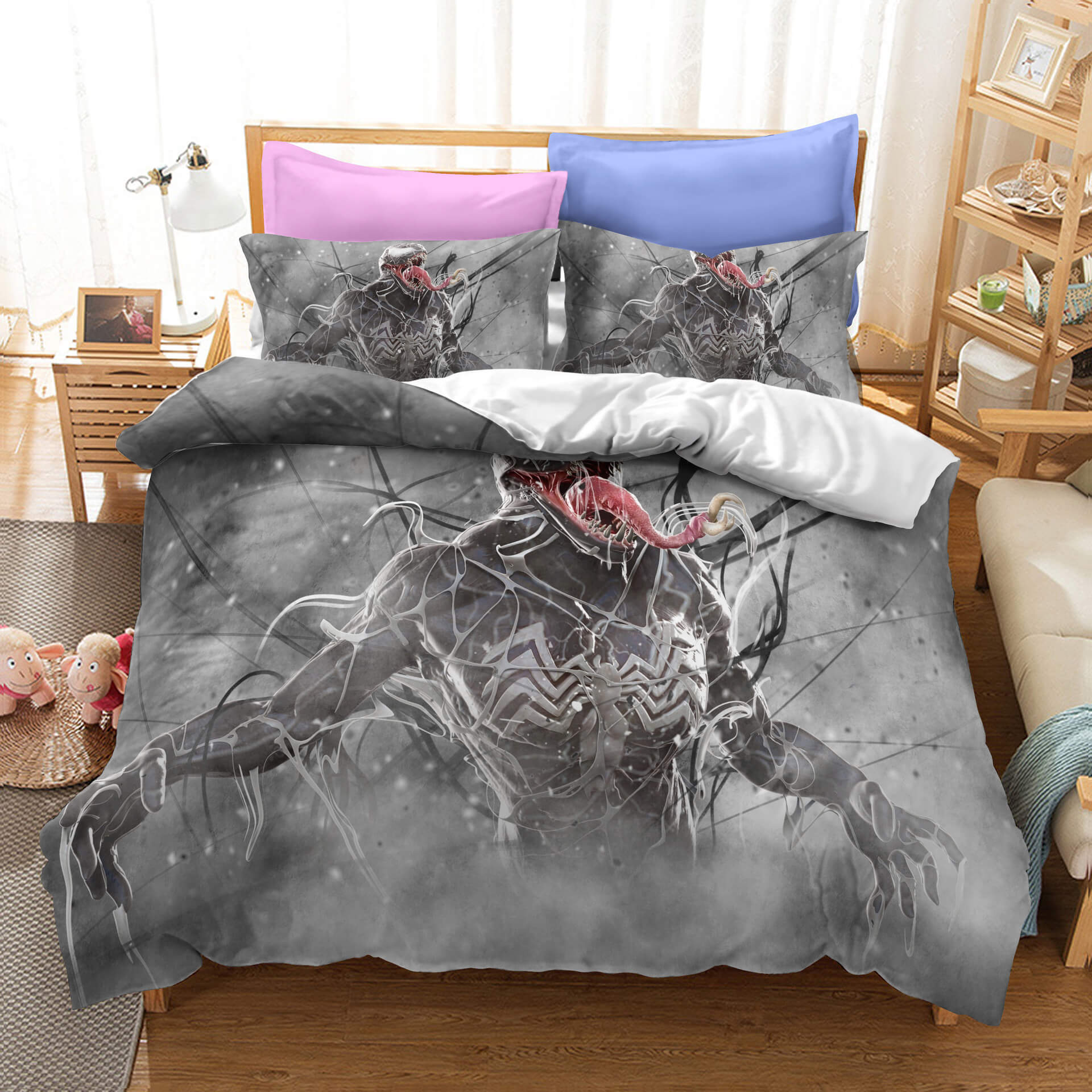 2024 NEW Movie Venom Cosplay Bedding Set Quilt Cover Without Filler