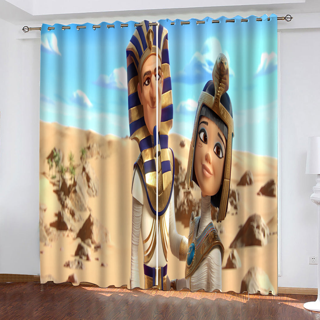 2024 NEW Mummies Curtains Pattern Blackout Window Drapes