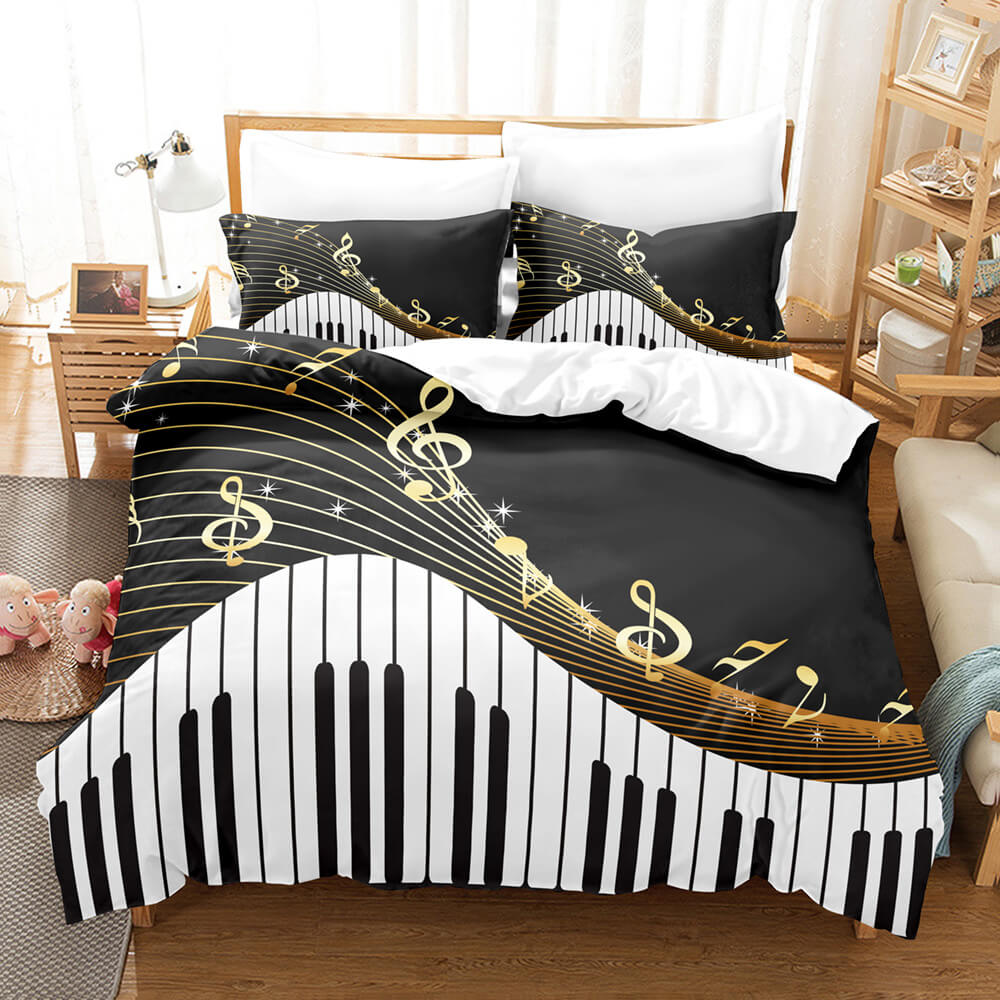 Music Note Quild 2025 NEW Music Note Bedding Sets Musical Theme Quilt Cover – BEDDING PICKY