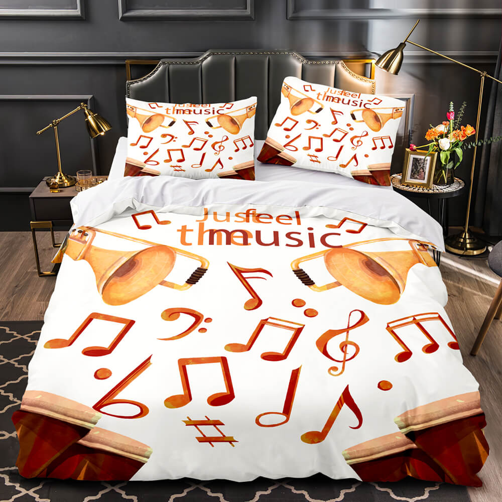 2024 NEW Music Print Bedding Set Quilt Duvet Covers Without Filler