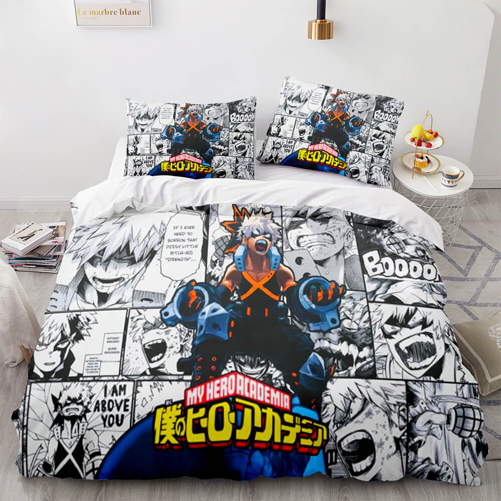 2024 NEW My Hero Academia 3 Piece Bedding Set Cosplay Quilt Cover